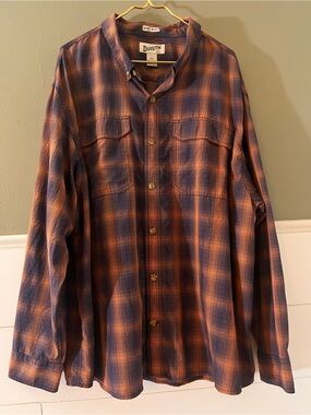 Share Duluth 3xl Plaid Button Nylon Untucked Gorpcore Fishing Shirt Orange Multi